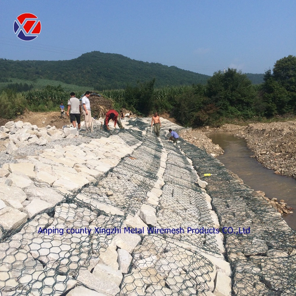 PVC Coated/Galvanized River Stone Gabion Mattresses