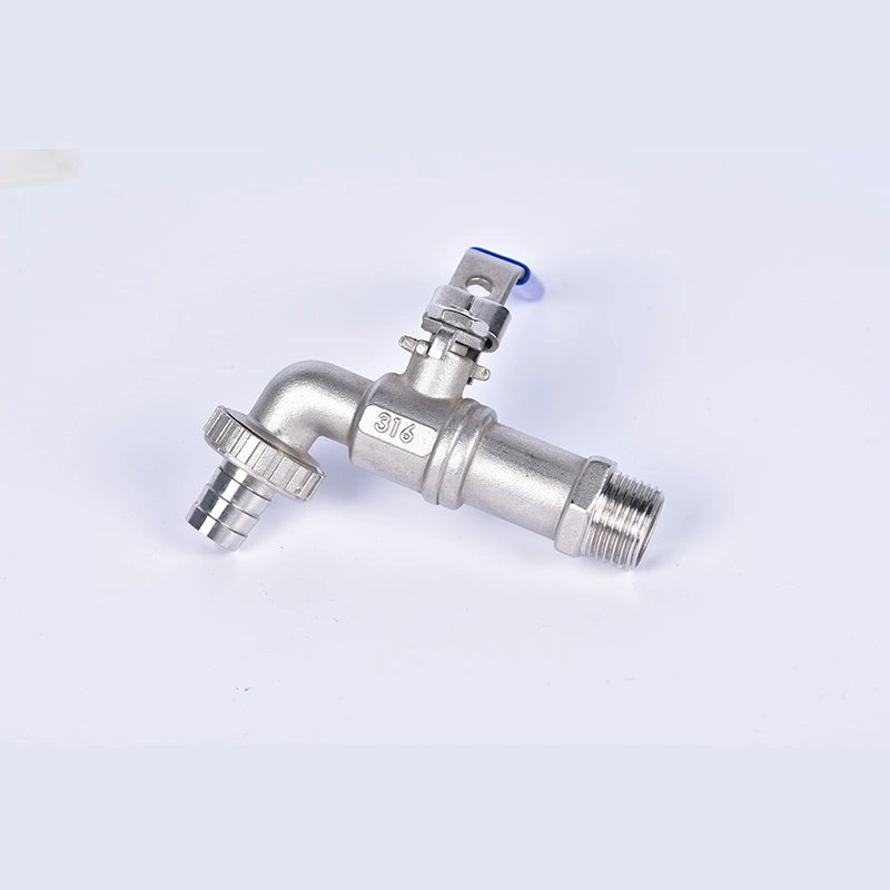 Bibcock Ball Valve with Long Handle Female to Male Thread