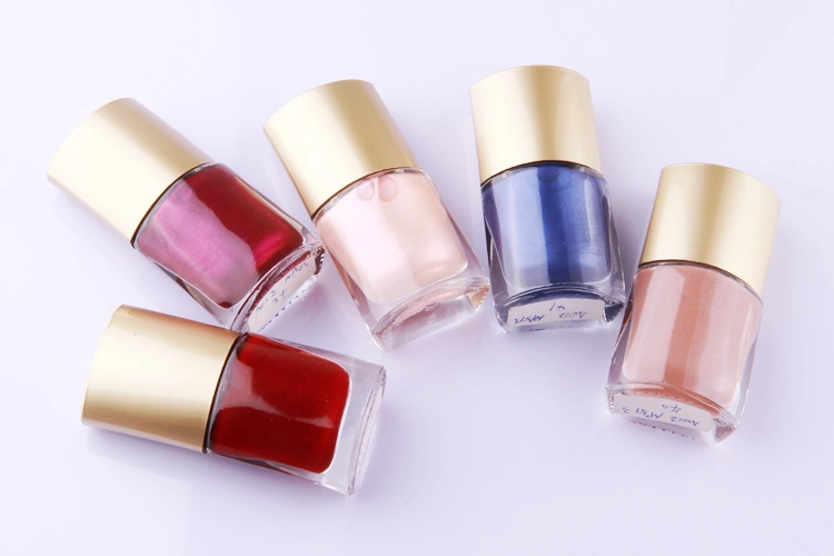 OEM Private Label Quick Dry Waterproof Nail Polish with Metal Effect Cap