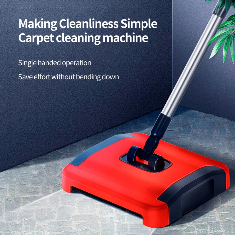 Multi-Functional Hand Push Floor Sweeper Cordless Manual Vacuum Cleaner Broom