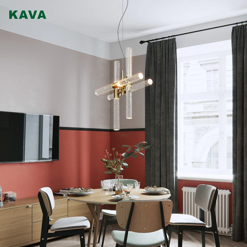 Decoración de interiores para el hogar Lámpara colgante de luz para sala de estar y dormitorio Forma redonda Moderno Lujoso Candelabro de cristal K9 transparente Iluminación para el hogar