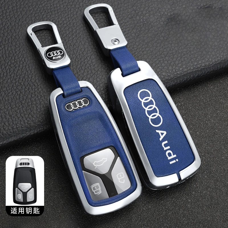 Quality Interio Metal TPU Leather Hot Selling Car Key Case for Audi