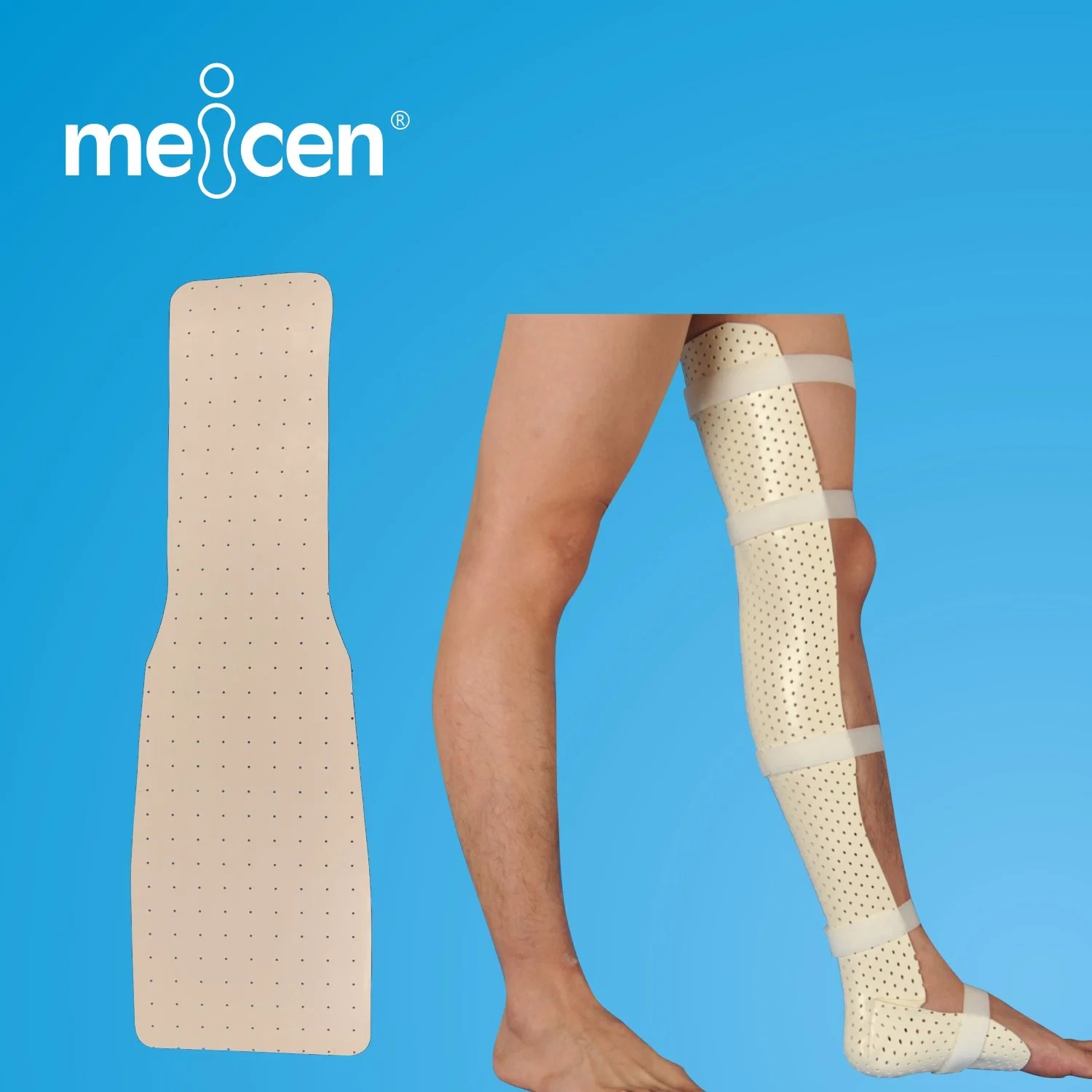 Thermoplastic Splint -Knee & Ankle Precut Splint for Orthopedic External Fixation