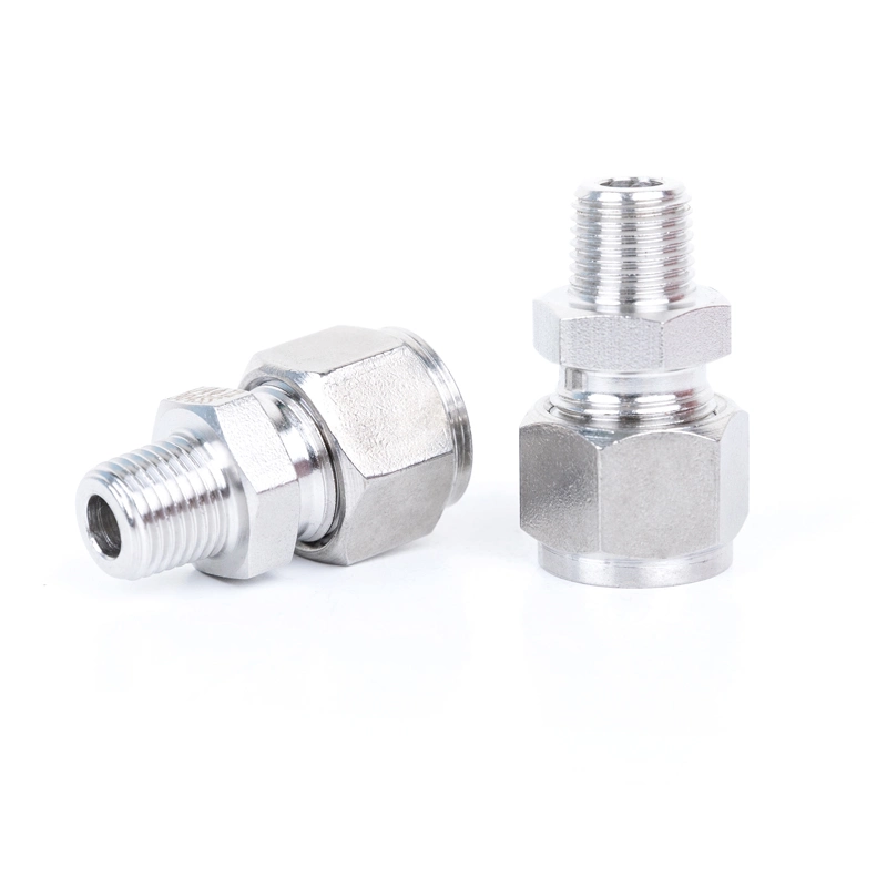 Type Tube Connector Double Ferrule Hydraulic Tube Fittings SS316 High Pressure