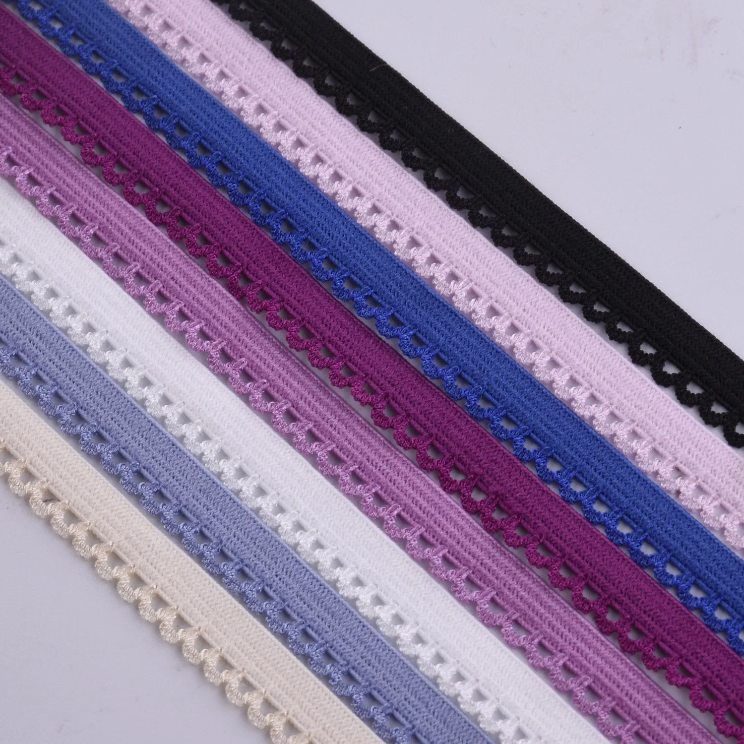 Stock 1cm Colorful Nylon Elastic Band Strap Shiny Webbing Garment Accessories