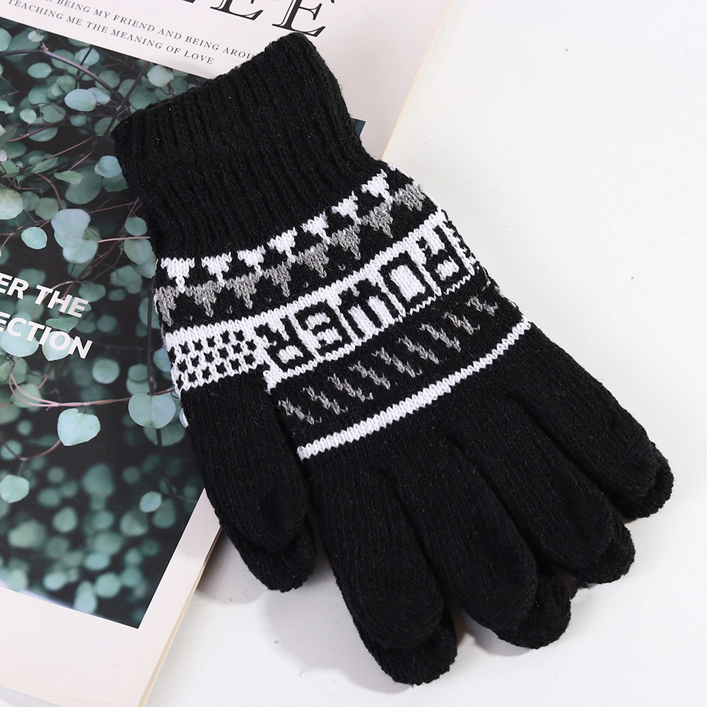 Basic Argyle Jacquard Winter Warm Knit Magic Gloves Cheap Low Price Wholesale/Supplier