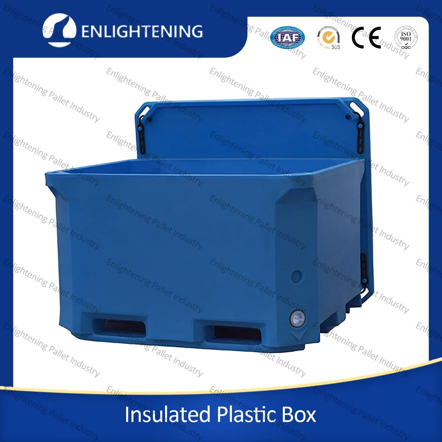 Heavy Duty riesige Bulk Storage Regular LLDPE Cool stapelbare Fische Isolierte Kunststoff-Palettenbox für den Transport