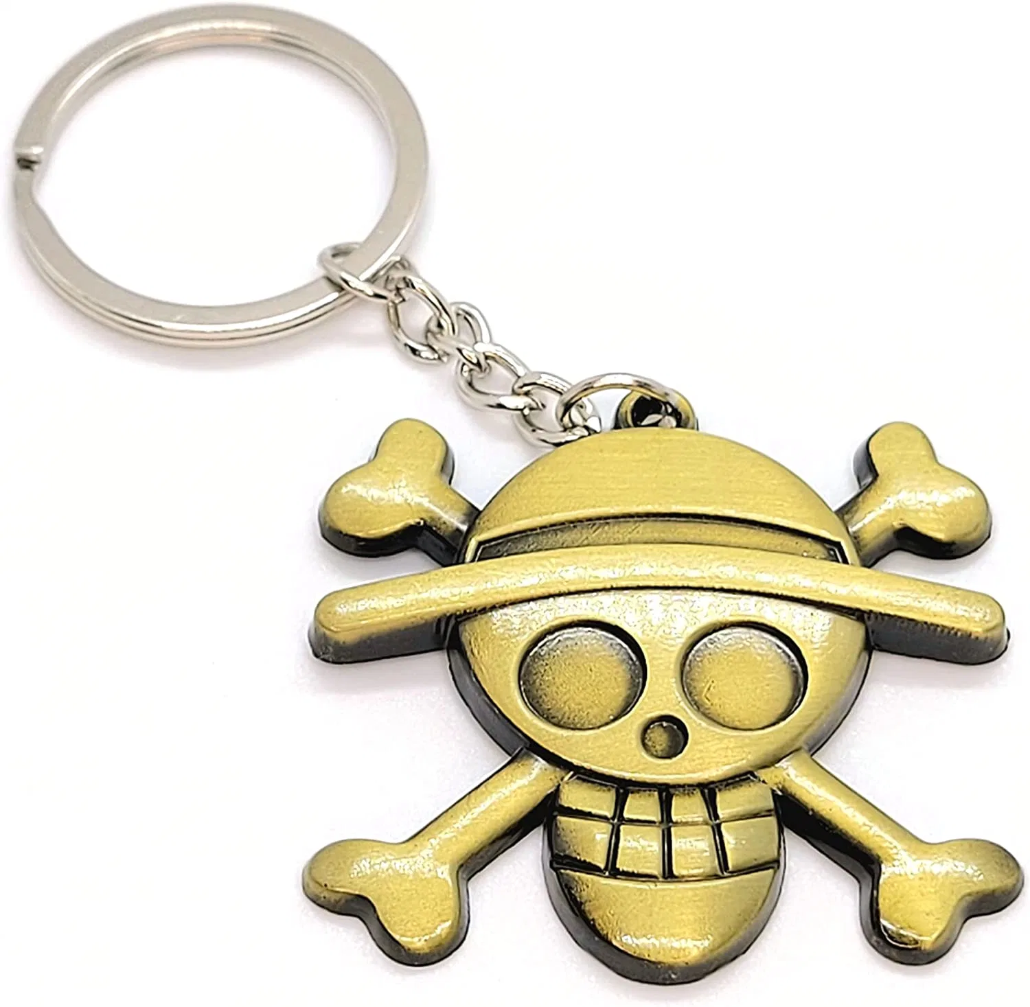 Metal Skull One Pieces Hot Sale China Factory Customized Design Enamel Engraved Anime Your Own Logo Printed Keychain