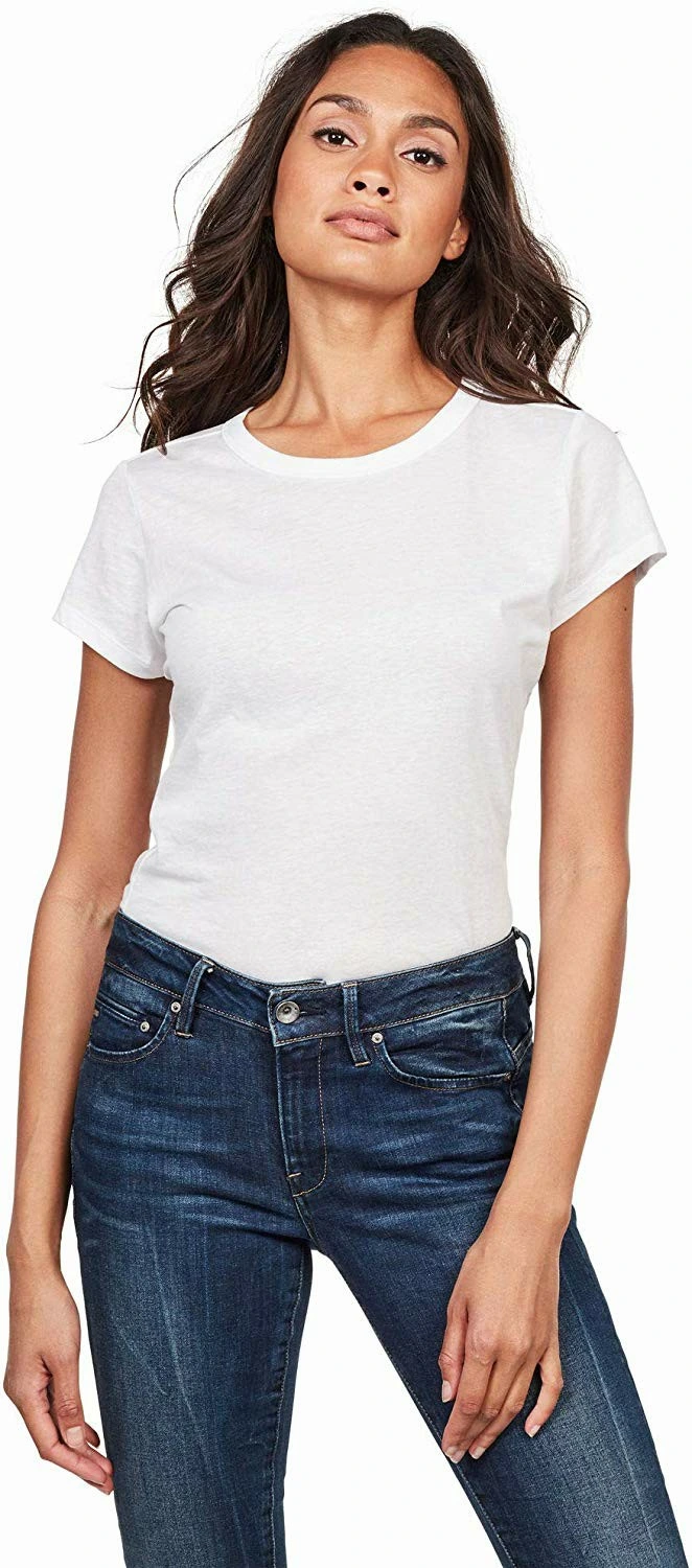 Slim Fit fabricante OEM de Guangzhou Hotsale Personalizado Logotipo mais baratos mulheres' S T shirts personalizada de fábrica por grosso de vestuário vestuário de algodão