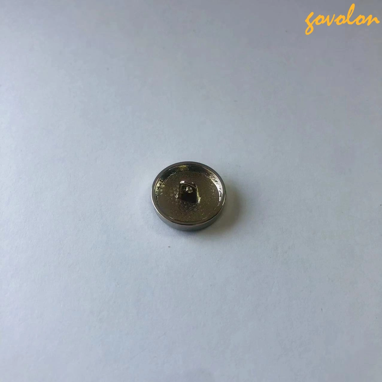 Simple Round Silver Metal Flat Button Fashion Accessories