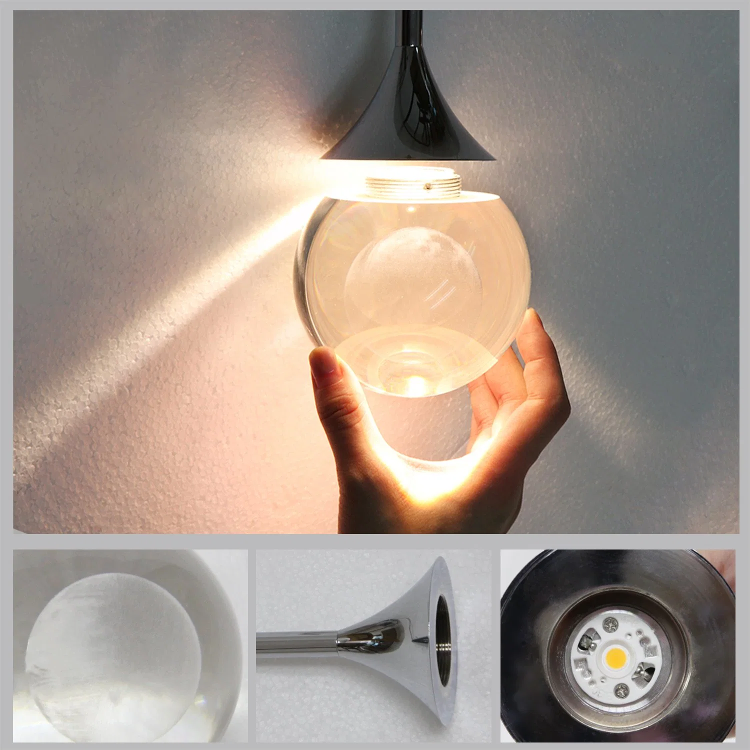Masivel Eclairage moderne décoratif Crystal pendentif lumière intérieure LED Lustre clair