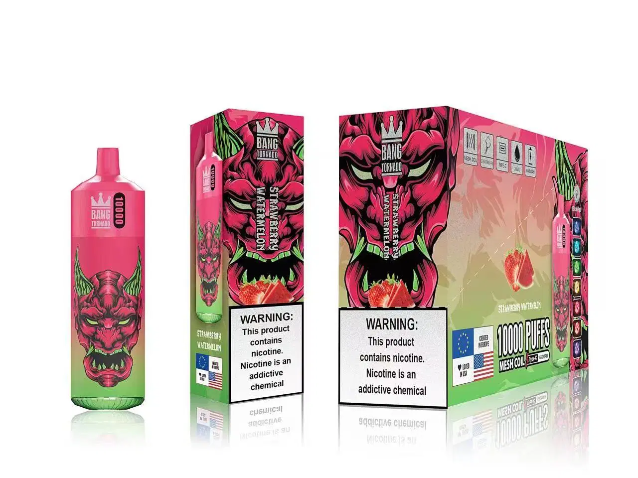 100% origina Bang Tornado 10000/10K Puffs recargable desechable VAPE