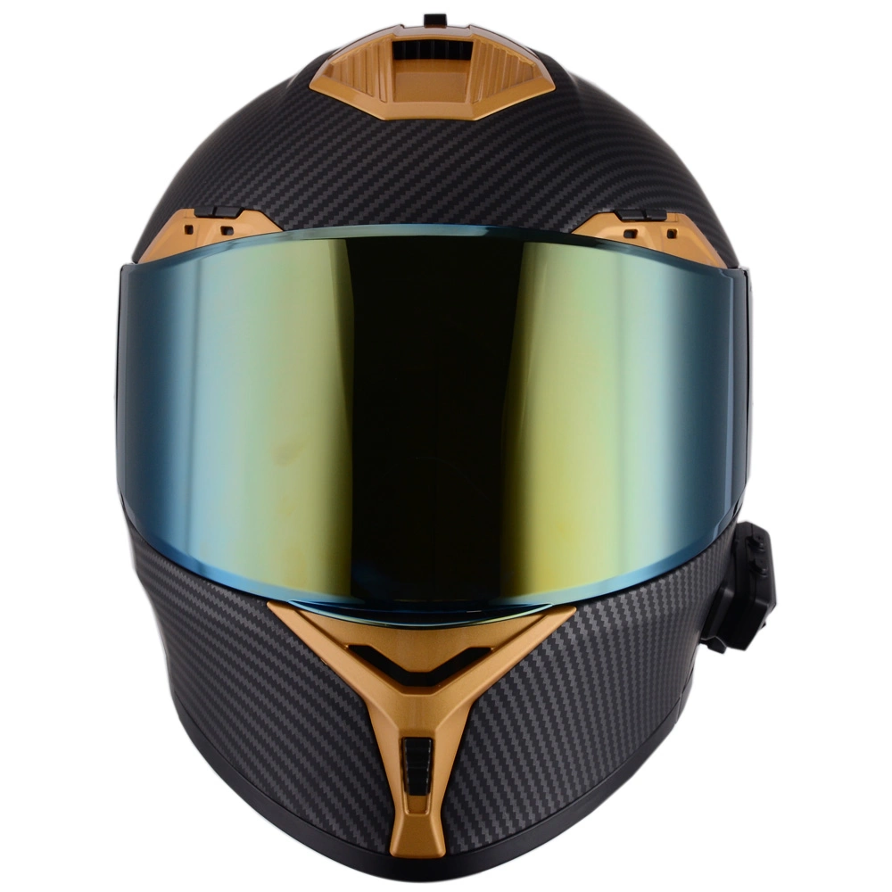 Dual Visor Flip up Modular Motorcycle Helmet with Optional Bluetooth and LED