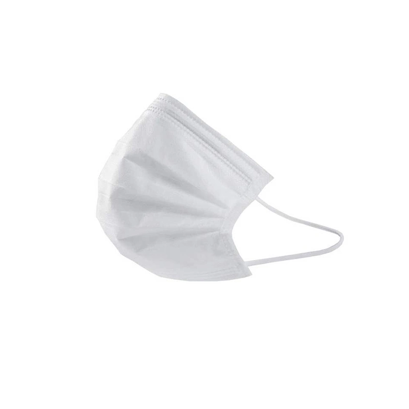 Disposable White Color Mask Breathable 3 Layer Civil Protection Face Mask