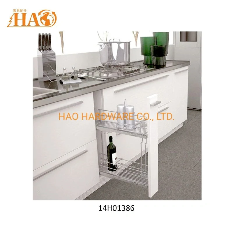 Kitchen Cabinet Storage Stainless Wire Basket Bottle Racks