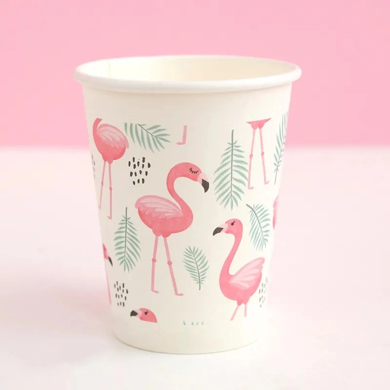 Tasse en papier jetable écologique de 200 ml 6,5 oz 8 oz 12 oz 16 oz pour boissons froides et chaudes, thé, café, avec logo personnalisé.