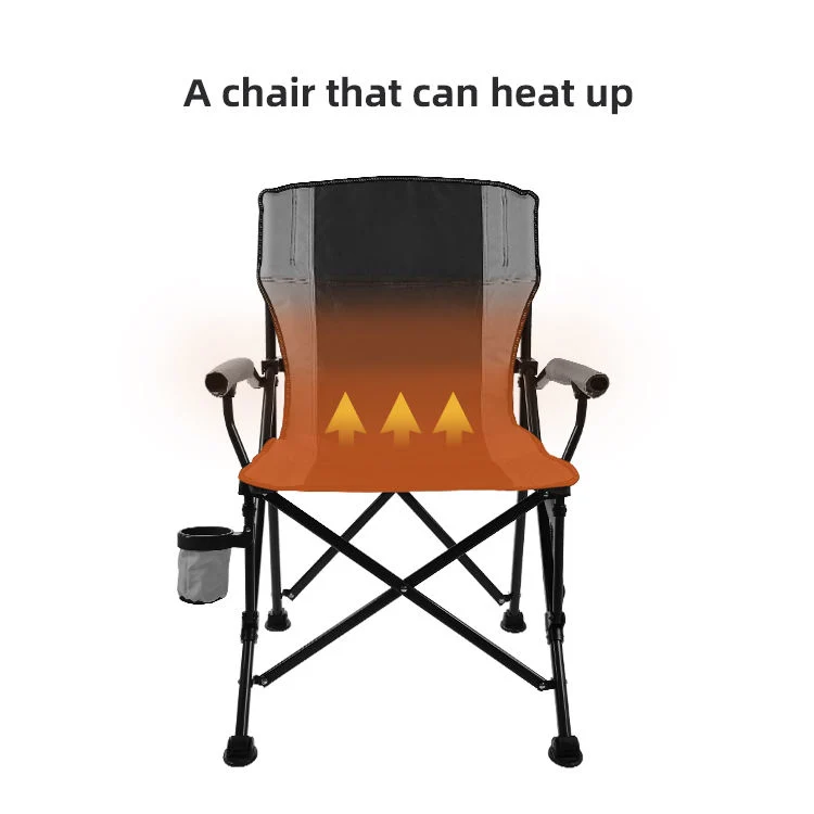 Modern Custom Logo Heated Outdoor Foldable Beach Chair Folding Camping Chairs