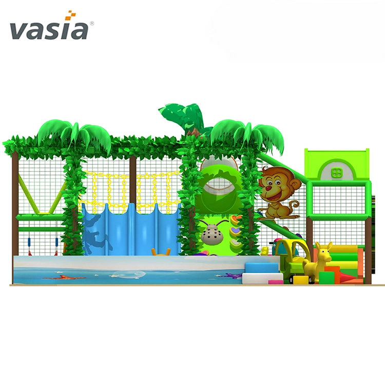 El Parque de Diversiones Vasia soft playground para niños el tema de la selva Ball Pool