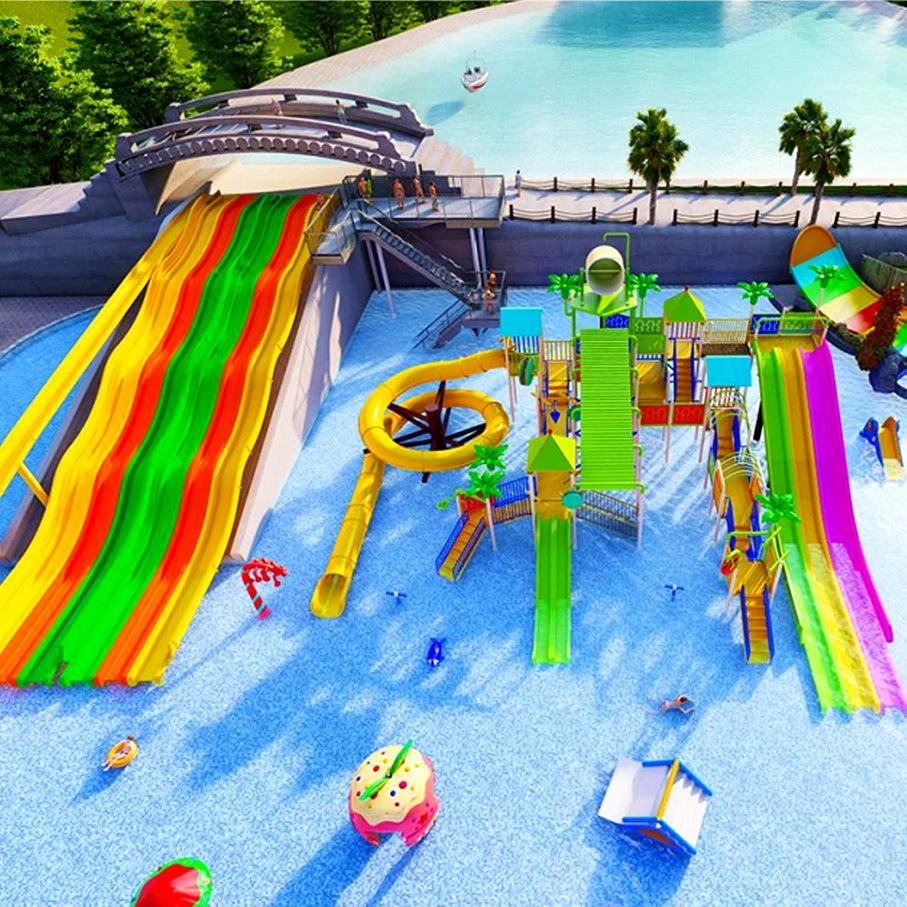 Adulte grande taille personnalisée Parc Aquatique de l'eau de l'équipement de terrain de jeux pour enfants de diapositives