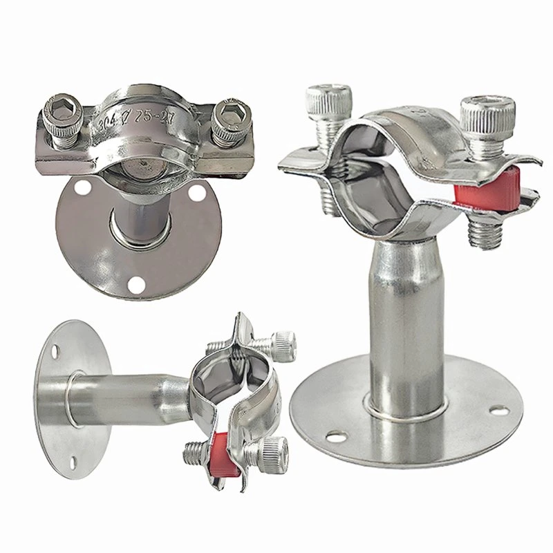 Stainless Steel Wall Mount Ceiling Mount Pipe Support