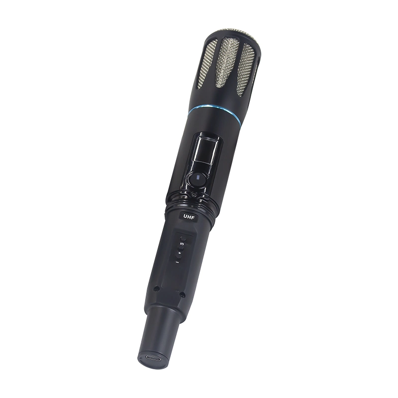 Inalámbrico de mano Microfonos UHF profesional Multicanal doble micrófono vocal micrófono para la transmisión de Karaoke