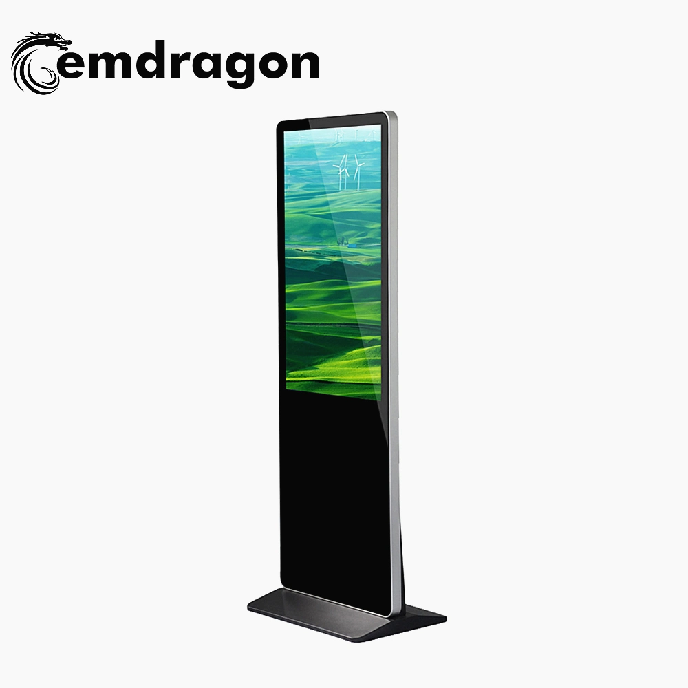 Slim 55 Inch Dual Screens LCD Digital Signage New Digital Signage Player Floor Standing LCD Advertising Player