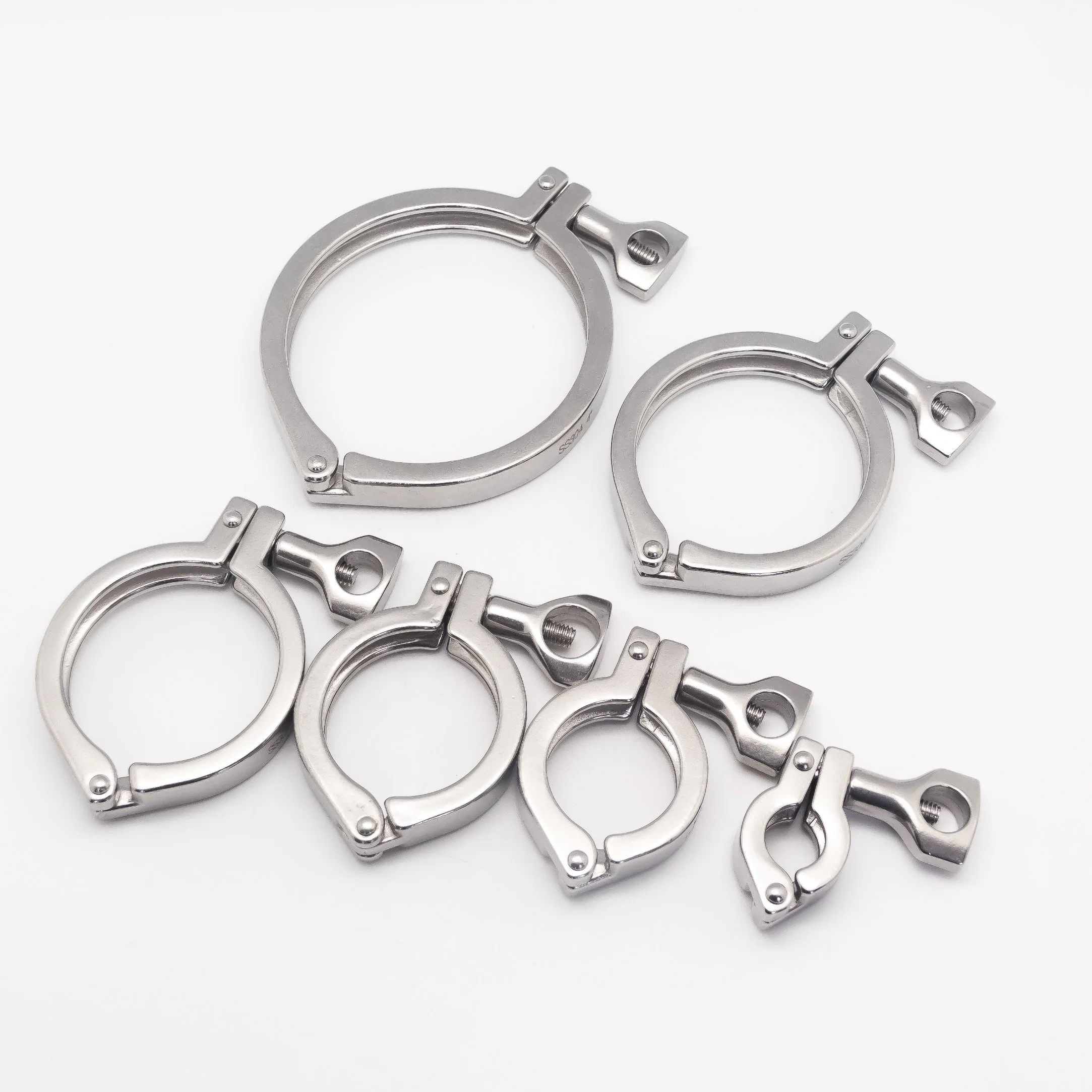 Qiimii Stainless Steel Sanitary SS304 Single Pin/Double Pin Clamp Fitting