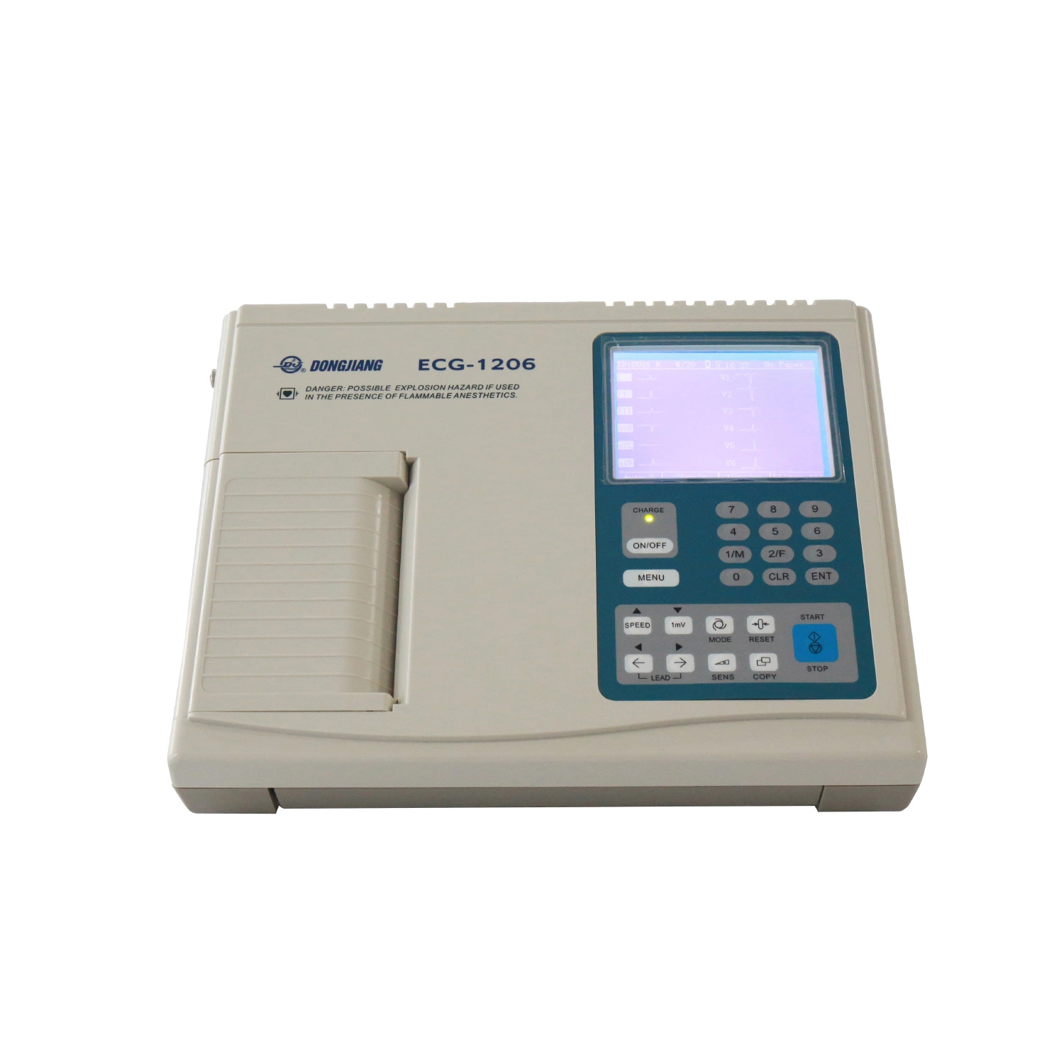 Diagnosis Equipment Portable Electrocardiograph 6 Channel 12 Lead ECG Machine