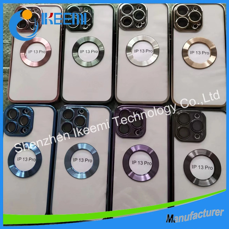 Klarsichtlogo Schutzbeschichtung galvanisch beschichtete CD Circle transparentes TPU Handyhülle für iPhone 15 14 13 12 11 pro Max