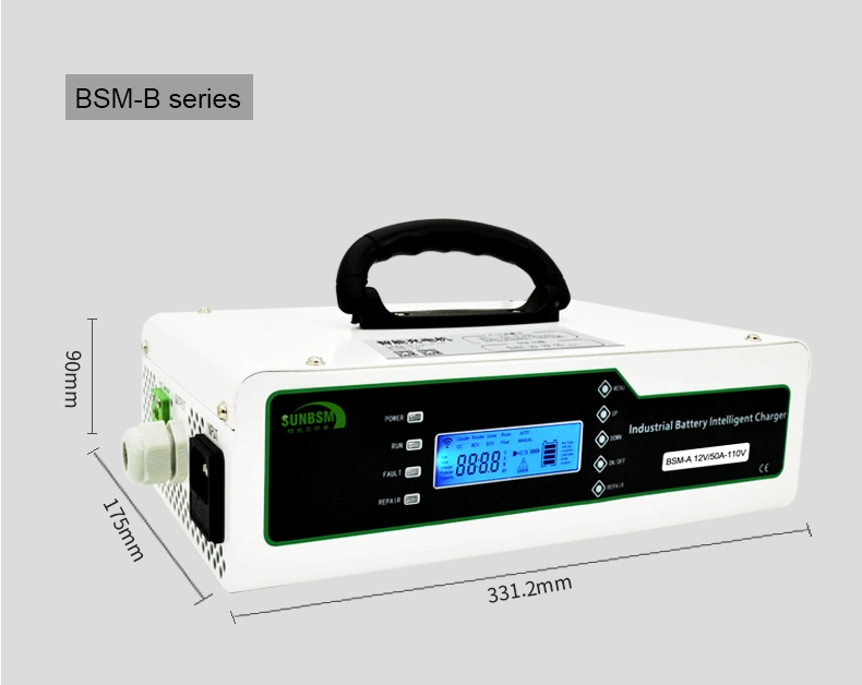 220V Cargador de baterías de plomo ácido de entrada monofásica 48V 30A