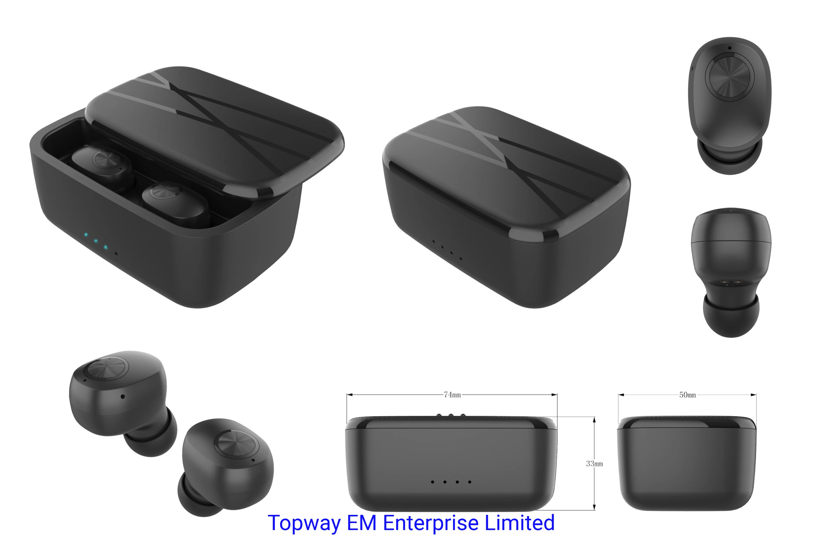 Chamada binaural o Bluetooth 5.0 verdadeiro ímã sem fio auricular de sucção LED de alimentação são exibidos na caixa de carga