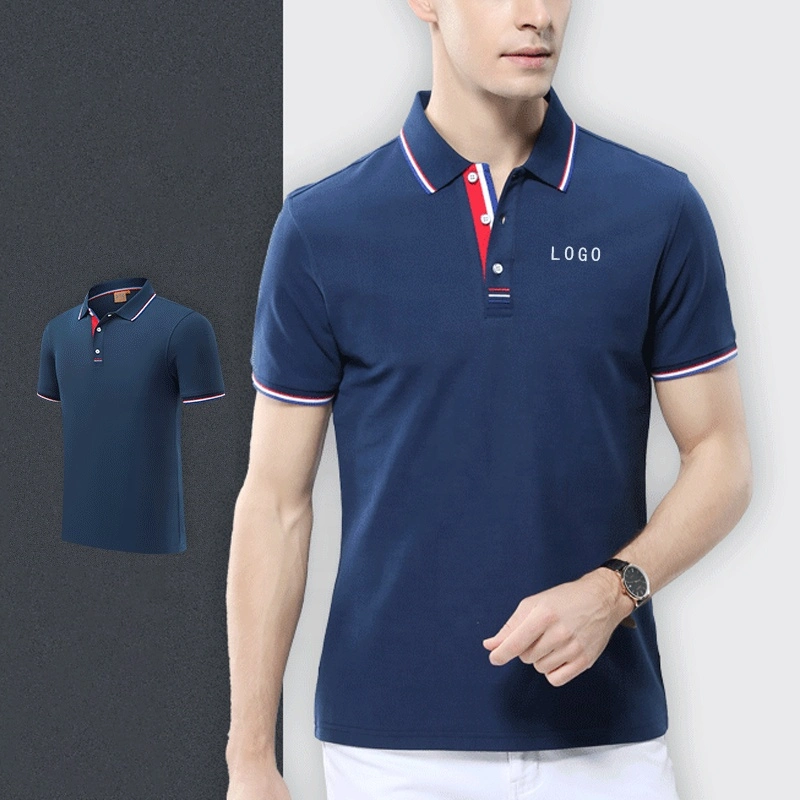 Großhandel 100% Baumwolle Männer Poloshirt Stickerei Logo Männer Polo Luxus-Shirt Einfarbige Golf Polo-T-Shirts Custom Golf Shirts