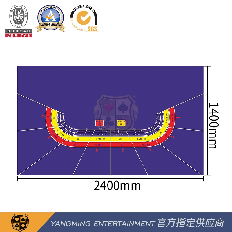 Star Entertainment Hotel Club Spieltisch Gewidmet 8-Personen Baccarat Wasserdicht Tischdecke Ym-Mrbl05p1