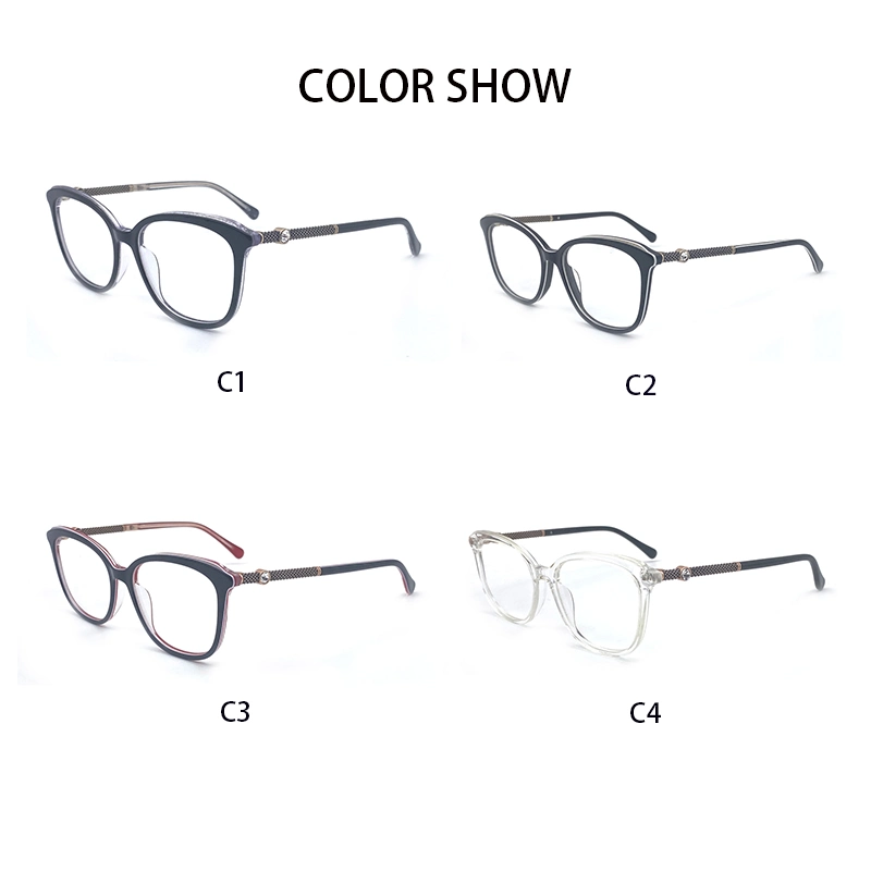 China Wenzhou Factory Women Eyeglasses Frame with Stone