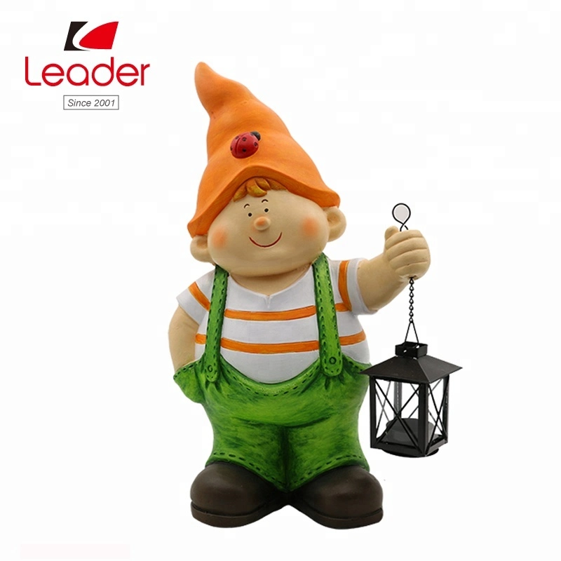 Hot Selling Polyresin Bunny with Candle Lantern Easter Art Statue for Home and Outdoor Statue