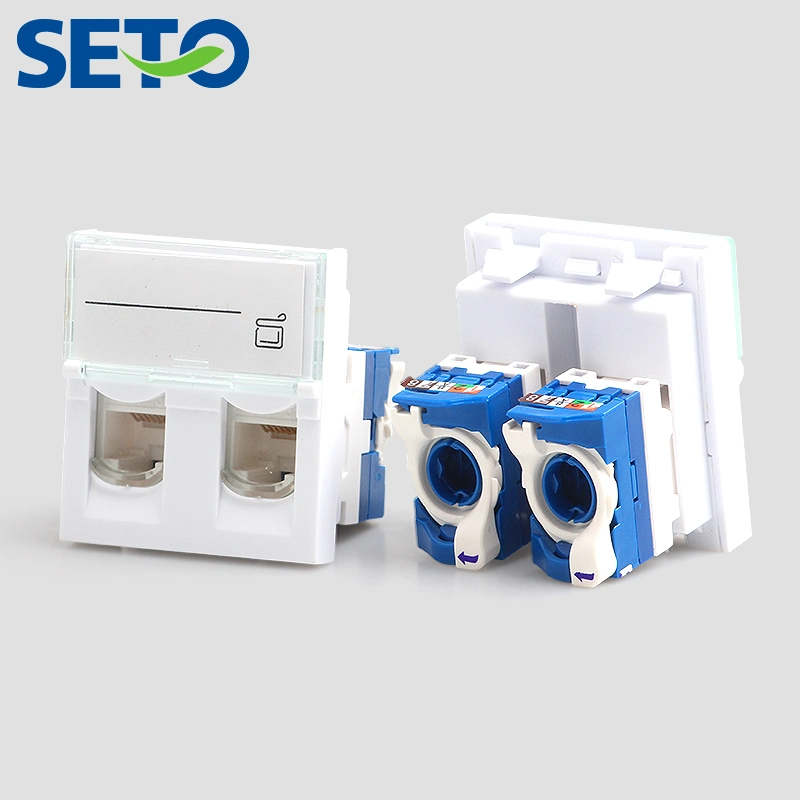 Seto kJ-L-4 French Type UTP CAT6 conector Keystone CAT6 RJ45 Conexión rápida sin herramientas French Legrand Tipo Keystone Jackpopular