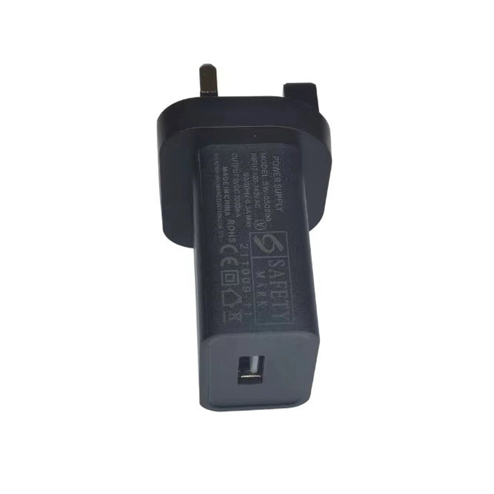 Psb CE Safety Mark UK Singapore 3 Pin Plug USB Charger AC DC 5V 2A Wall adapter for Mobile Phone