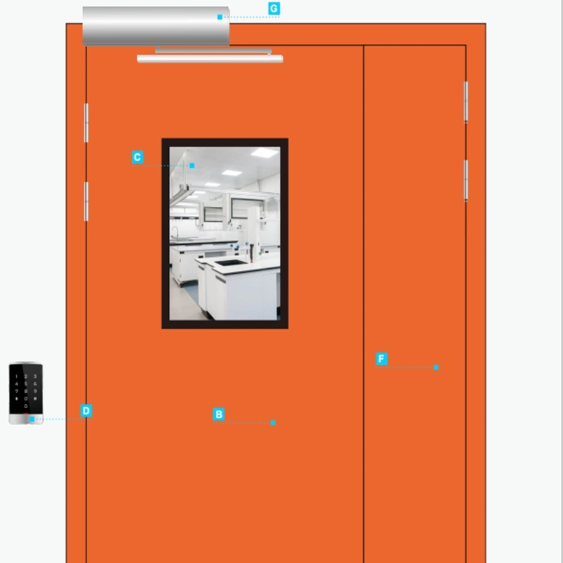 Stainless Steel Clean Door, Manual Panel Safety Door