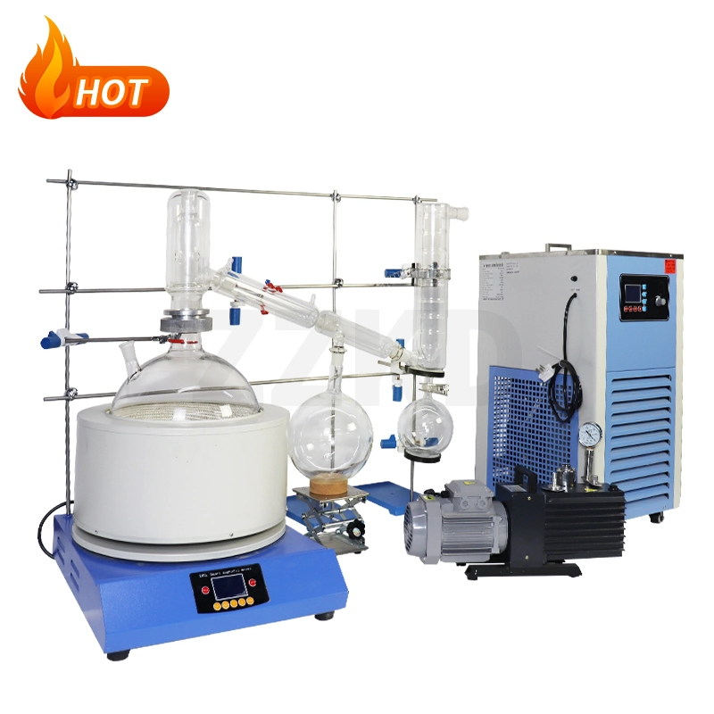 5L 10L 20L Lab Chemical Vacuum Short Path Evaporator Price Wiped Film Distillation Equipment Turn Key System Short Path Distillation Kit