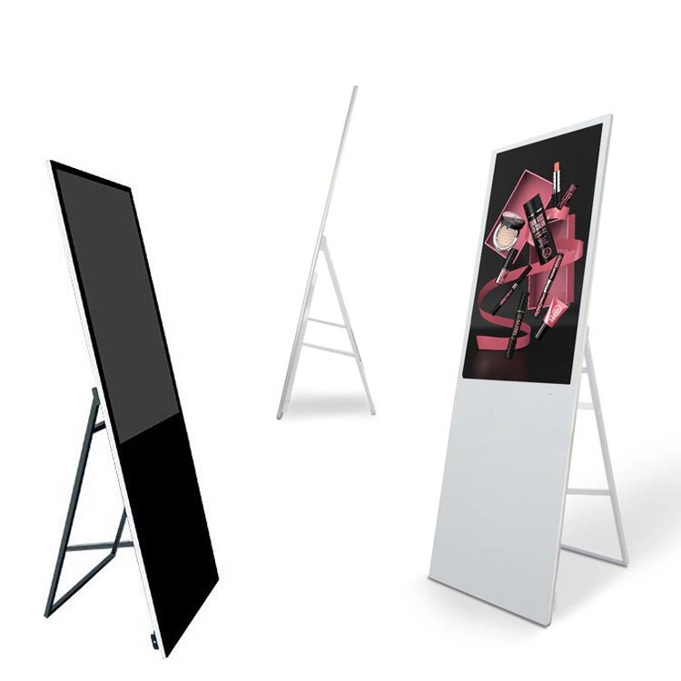 Direct Factory Supply High quality/High cost performance  Floor Stand Touch Screen Kiosk Ultra-Thin White Black Hotel Portable Digital Signage Players