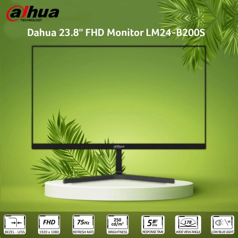 Dahua 24 Inch Lm24-B200s 23.8'' FHD Monitor Built-in Speakers HDMI VGA 16: 9 1080P Anti-Blue Light Design Eye-Protective