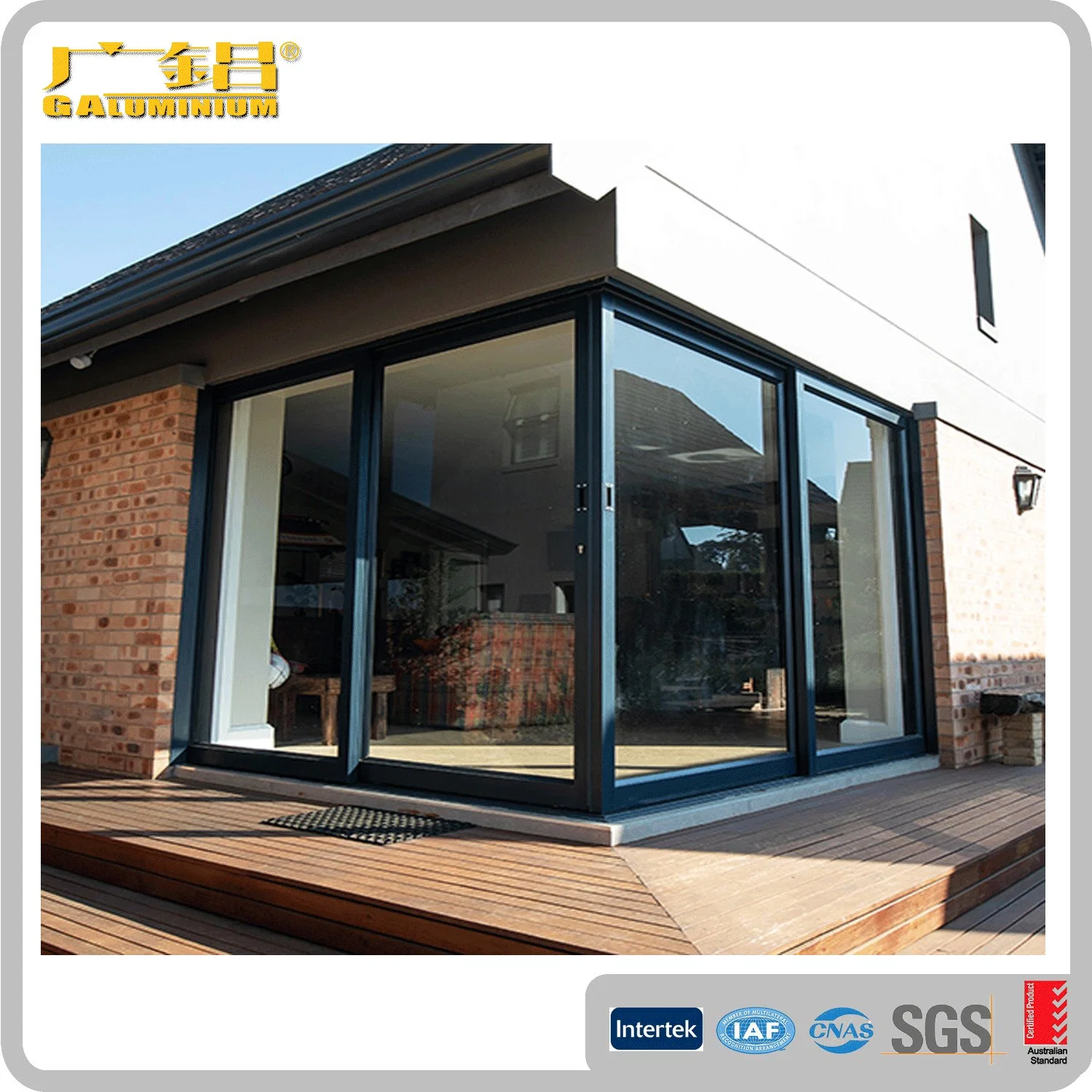 Door and Window, Metal Door Aluminum Sliding Door Tempered and Double Glass