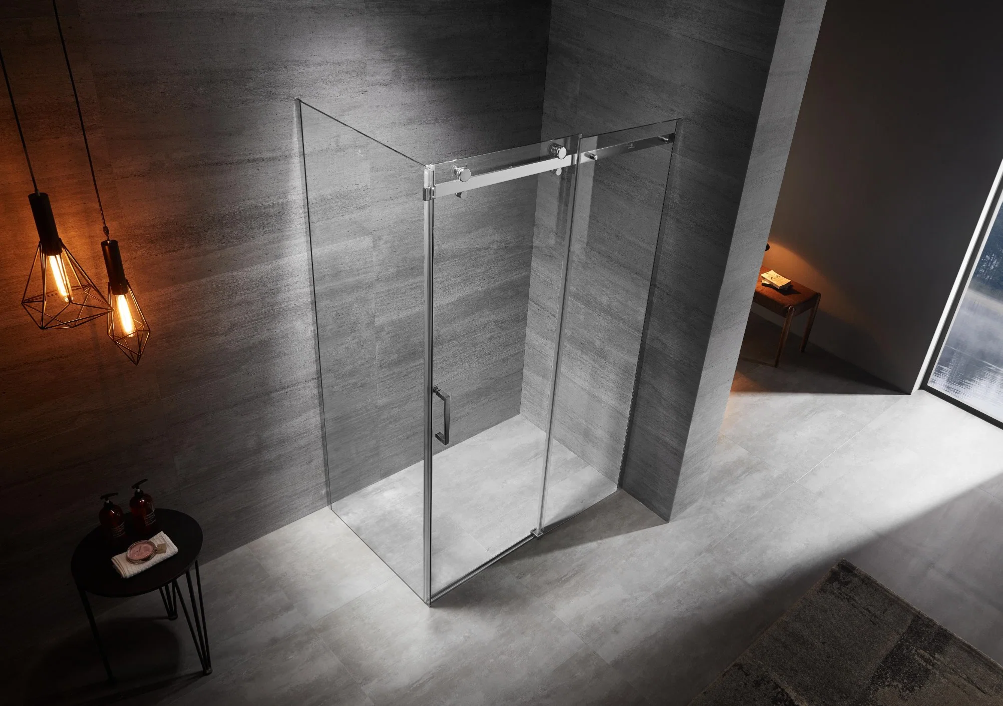 Cupc Approved Framless Square Glass Shower Room in Chromed Aluminum with 8mm Tempered Glass