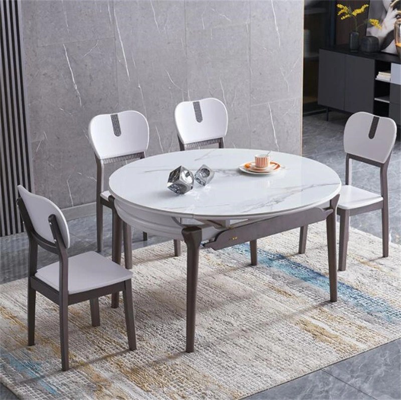 Simple Rock Plate Dining Table Chair Combination Modern Home Furniture