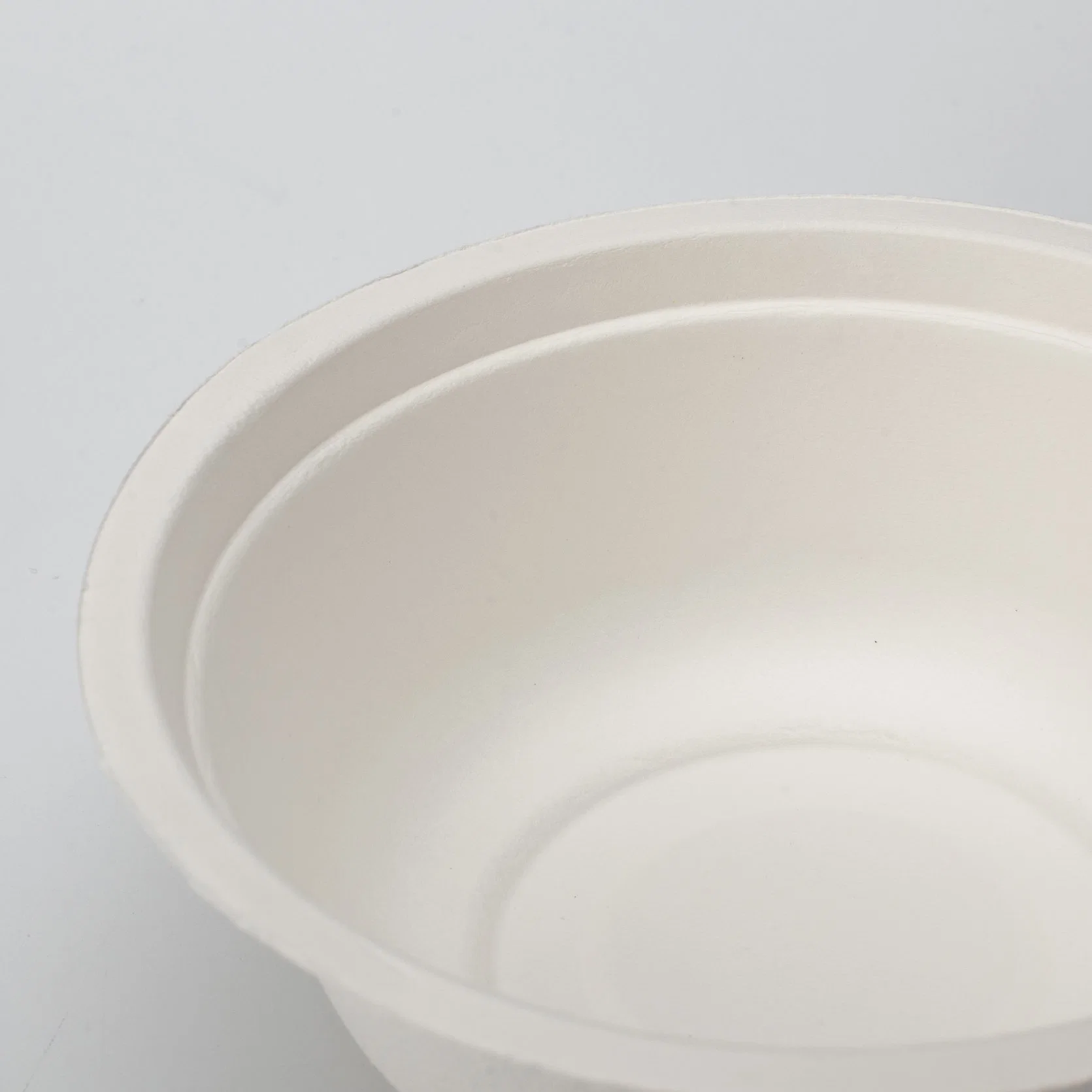 100 % compostables bol rond de pâte de papier biodégradable moulée compostables papier de bagasse de canne à sucre vaisselle jetable pour l'alimentation