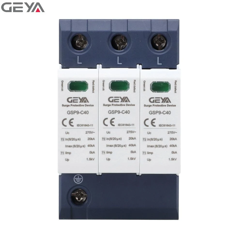 Geya Gsp9-C40-3p New Design MOV Varistor Lt Electric Surge Protector Lightning Arrestor with CE Certificate SPD