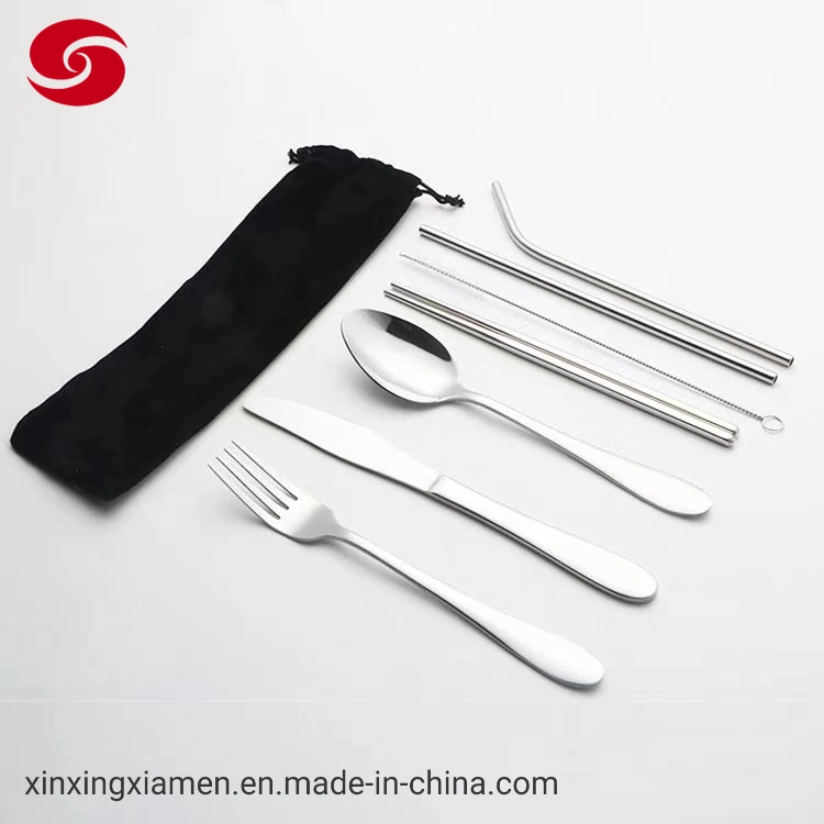 Eco-Friendly Portable Stainless Steel Cutlery Set Reusable Dinnerware