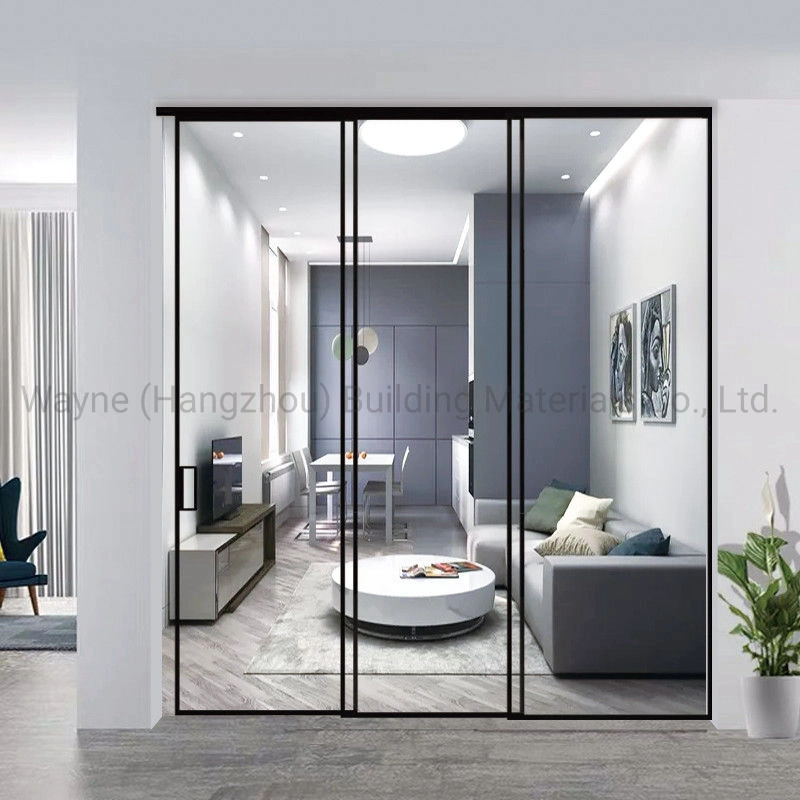 American Style 5mm Frosted Glass Aluminium Glass Sliding Interior Glass Barn Door