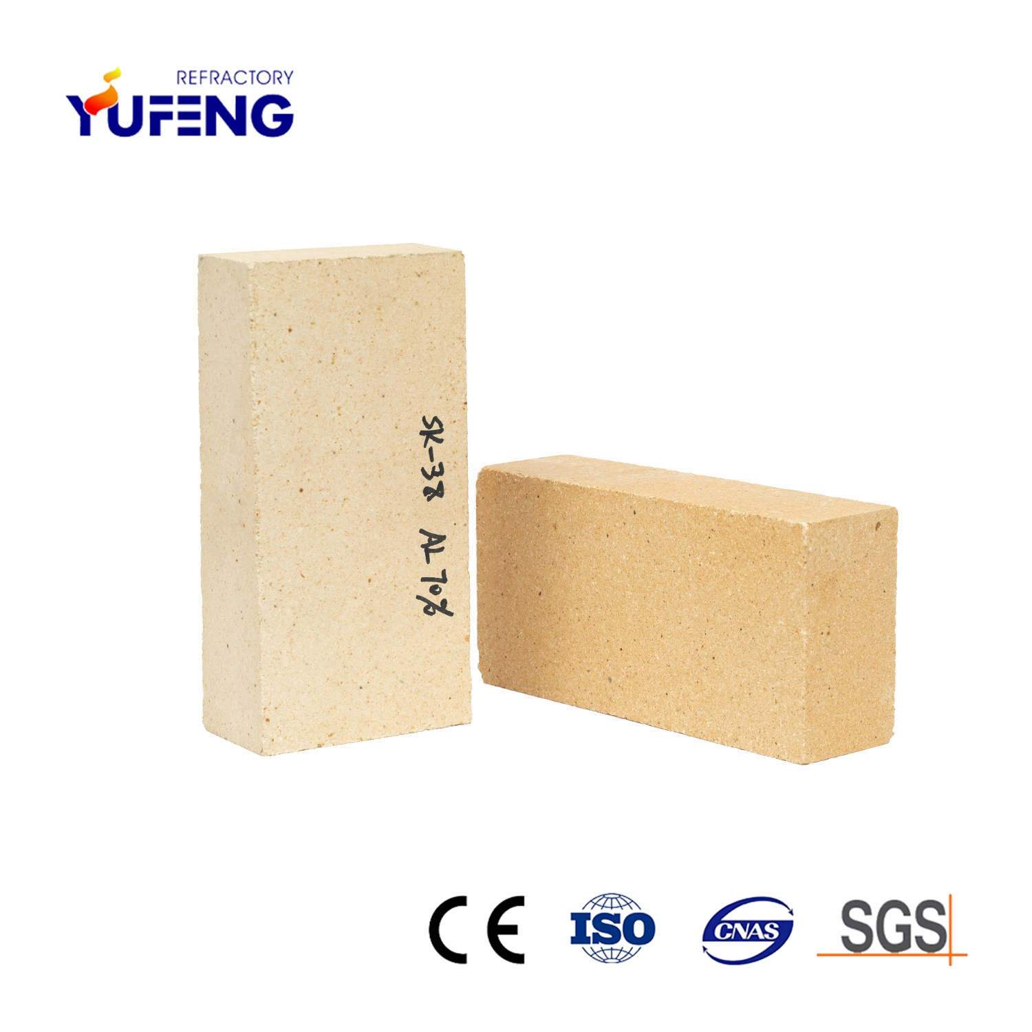 High Density Refractory Flint Clay Alumina Bauxite Fire Bricks for Stack/Boiler/Blast Furnace