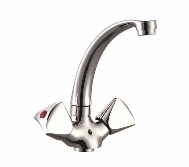 New Design Wall Mounted Double Handle 2-Holes Faucet for Bathroom